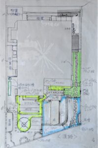 私が作った外構の完成予定図です。